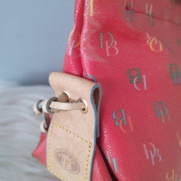 Dooney & Bourke Y2K vintage rainbow monogram tassel mini tote satchel EUC - Picture 8 of 8